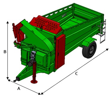 Straw blower cart for tractor